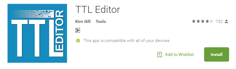 Aplikácia TTL Editor