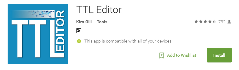 TTL Editor alkalmazás