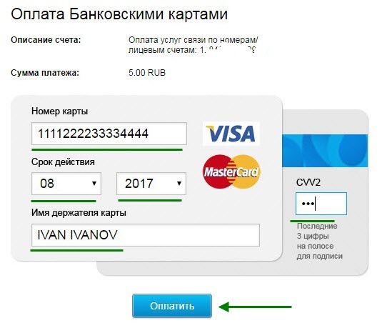 Кредитной картой можно оплатить интернет покупку