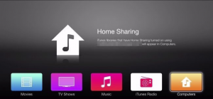 Compartilhamento em casa para a Apple TV