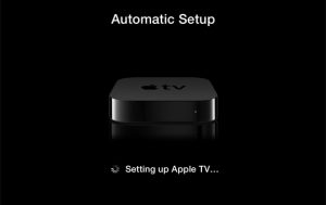 Auto-ajustando a TV da Apple.