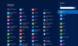 Windows 8 dasturlarini qidirish