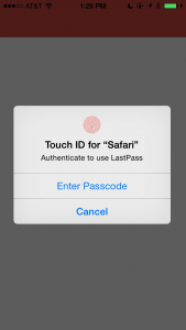 Использование Touch ID для Safari