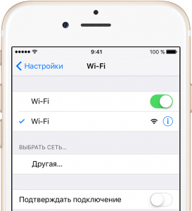 Підключення IPhone до Wi-fi