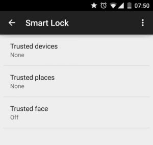 Lieux de confiance pour Android