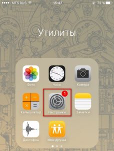 Настройки для iPhone