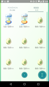 Huevos de pokemon go