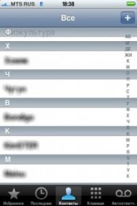 Контакти на iPhone