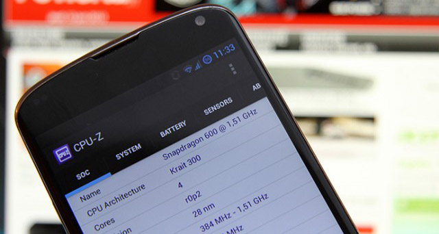 Диагностическая программа для Android CPU-Z