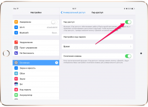 Включить/отключить Гид-доступ на Айфоне