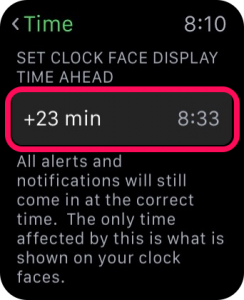 Nastavenie času na Apple Watch