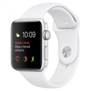 Smart Montre Apple Watch Sport 42mm Silver al / blanc (mj3n2ru / ru)