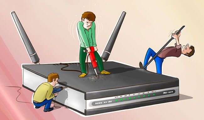 إعداد خط راوتر Wi-Fi