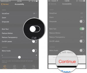 Activación de Bold Font para Apple Watch