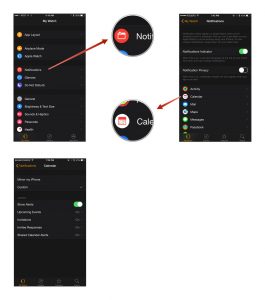 Setting the calendar alerts on Apple Watch