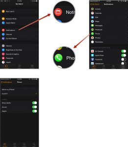 Налаштування сповіщень Телефону на Apple Watch