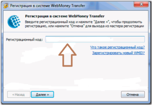 Cómo registrarse en WebMoney - Código de registro