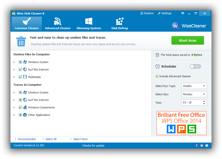 Figure 2. Top 5 Programmes de nettoyage de l'ordinateur: Nettoyant de disque sage