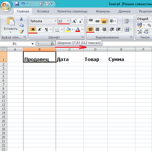 Figura 2. Creazione di un database per renderlo in una tabella consolidata Excel 2003, 2007, 2010