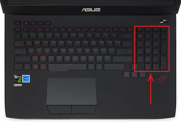 Рисунок 1. Как отключить цифровую клавиатуру на ноутбуке?