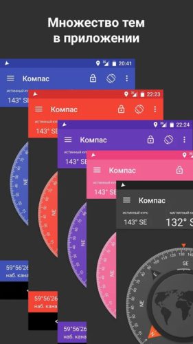 Figur 3. Android-applikationsöversikt: Kompass