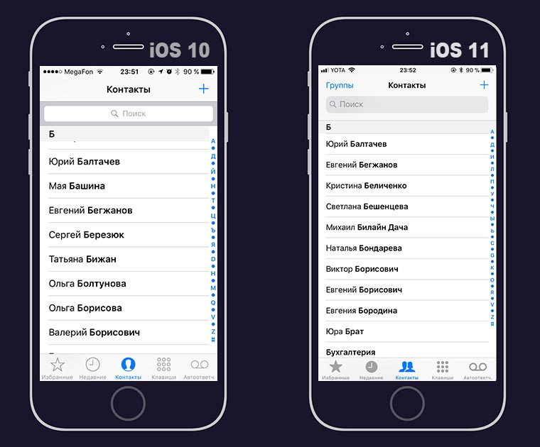 Image 16. Vue d'ensemble des nouvelles fonctionnalités, fonctionnalités et copeaux du système d'exploitation iOS 11 pour iPhone et iPad. Comparaison des systèmes d'exploitation iOS 11 et iOS 10.