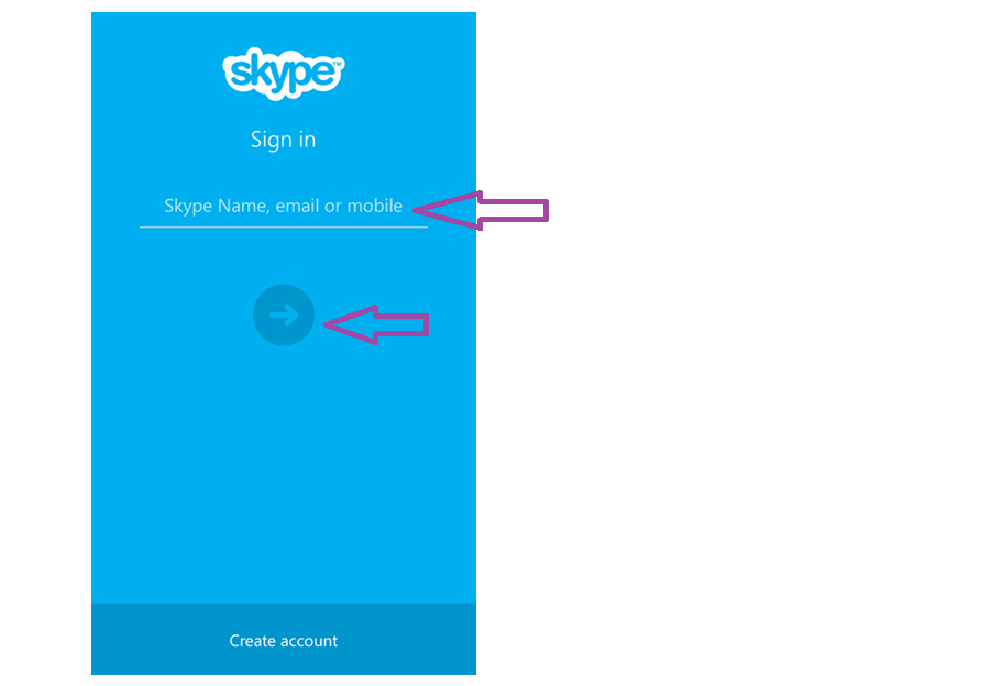 Så här kör du och konfigurerar Skype på iPhone: Ange inloggning och lösenord