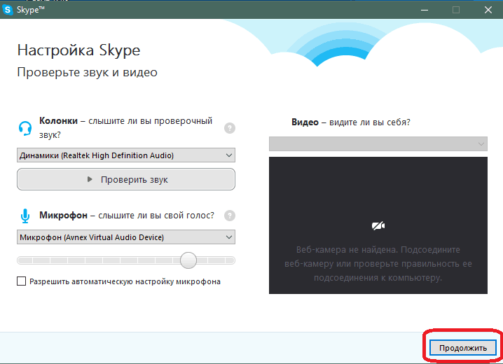 Comment exécuter et configurer Skype sur un ordinateur, ordinateur portable: Vérifiez le microphone et la caméra