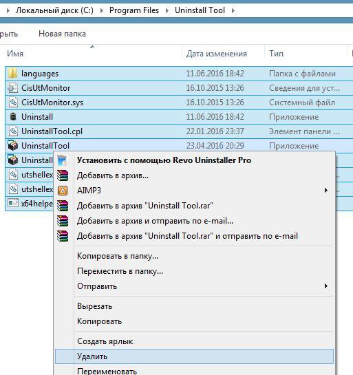 Image 7. Eliminazione manuale di tutte le cartelle e file nella cartella principale con il gioco.