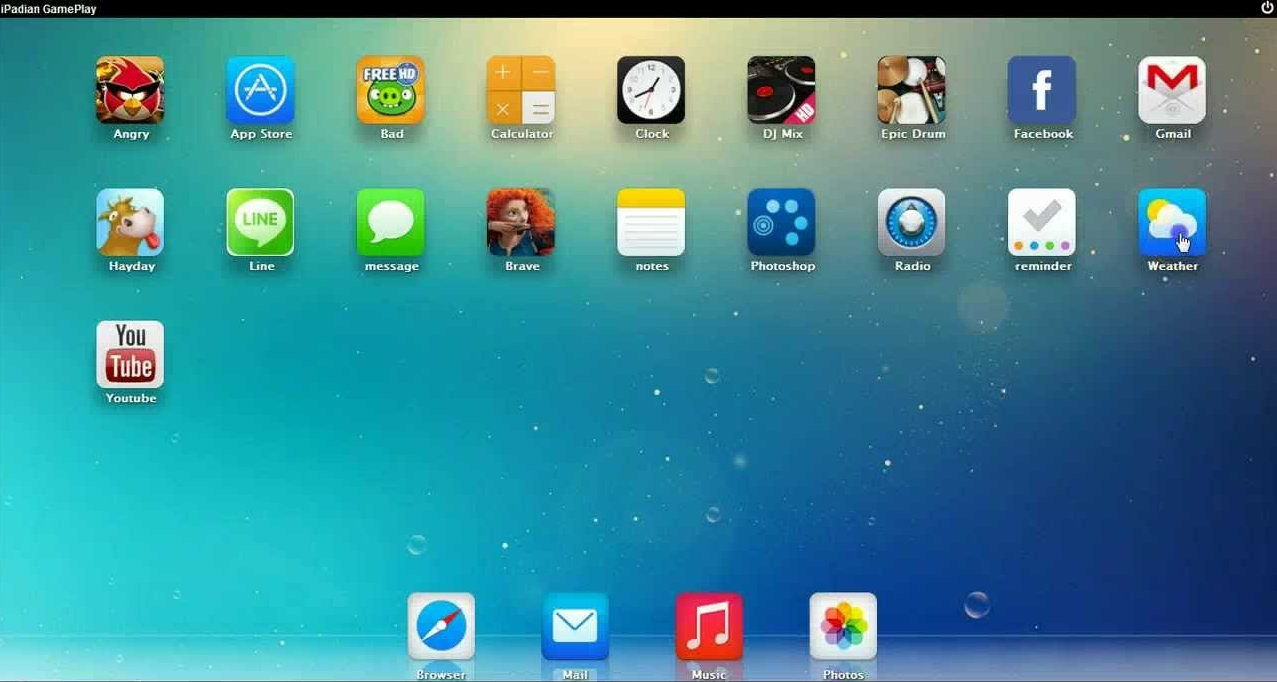 Изображение 2. Программа-эмулятор iPadian iPhone Emulator.