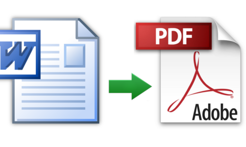 Imagem 1. Guia de conservação de documentos para formato PDF via editor de texto Microsoft Word.
