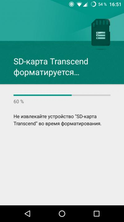 7. Процесът на форматиране на карта с памет.