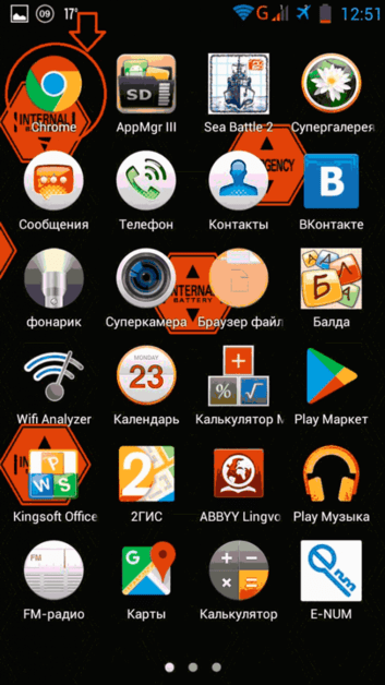 Image 2. Android qurilmasidagi mobil brauzerni boshqarish.