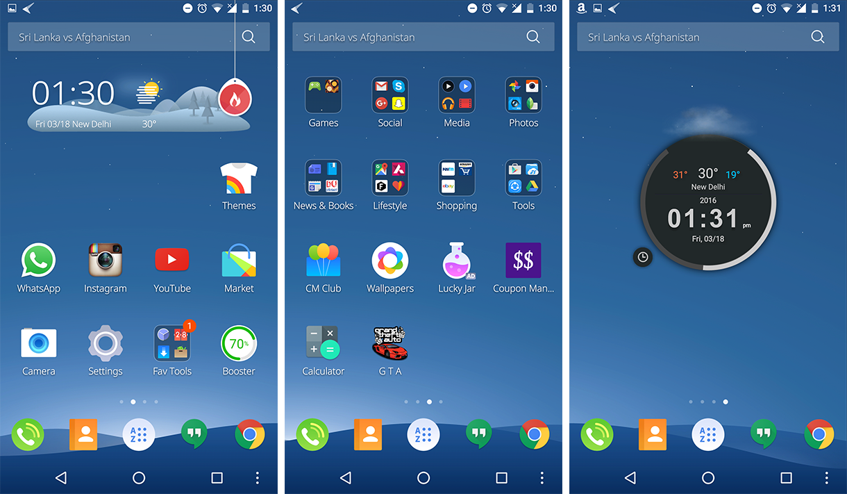 What does CM Launcher look like on android?