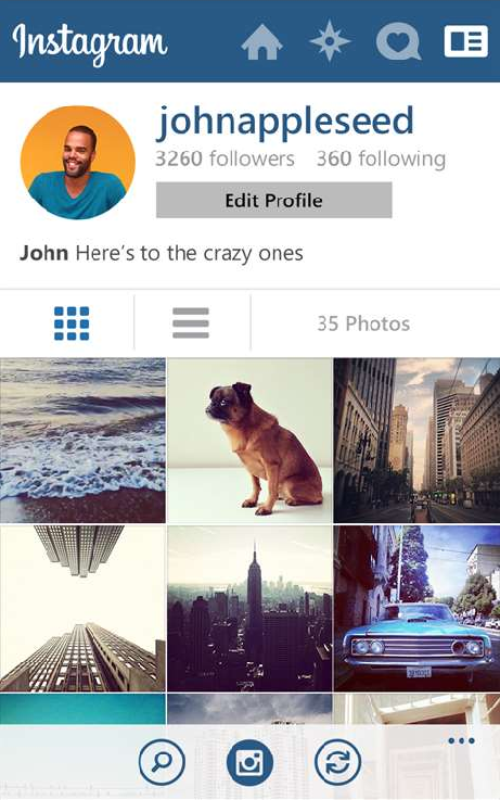 Letöltés és telepítés Instagram a Windows Phone számára